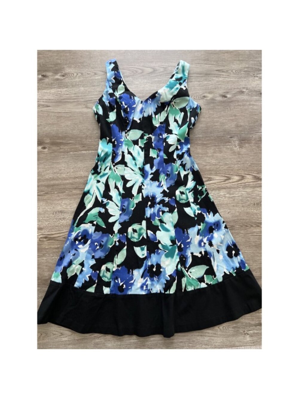 Lauren Ralph Lauren Sleeveless Tank Dress Womens 4 Floral Flare Sateen Twill